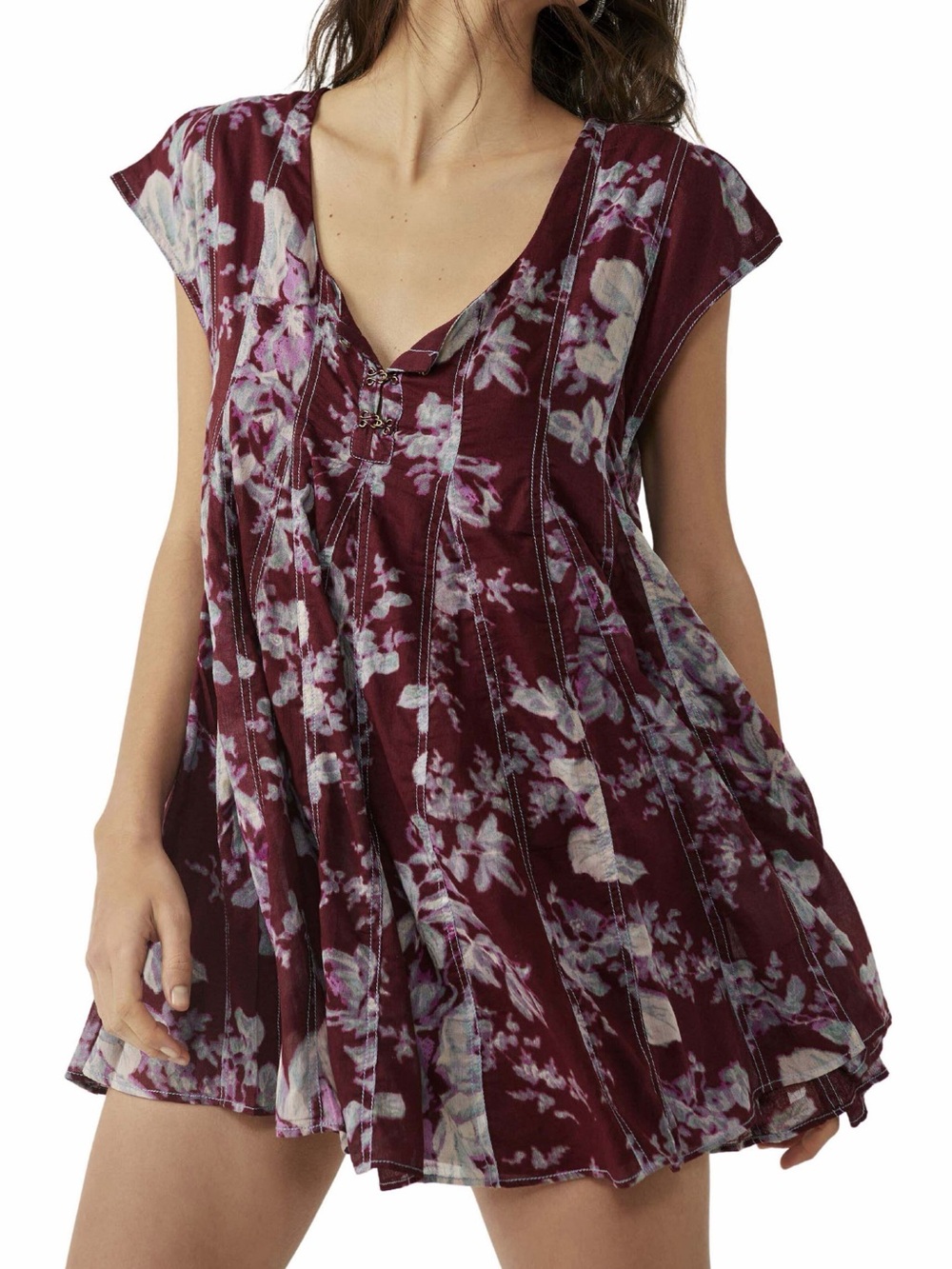 Free People Sully Seamed Babydoll Dress